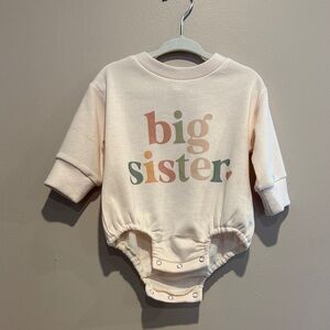 Big Sister Cream Kids One Piece